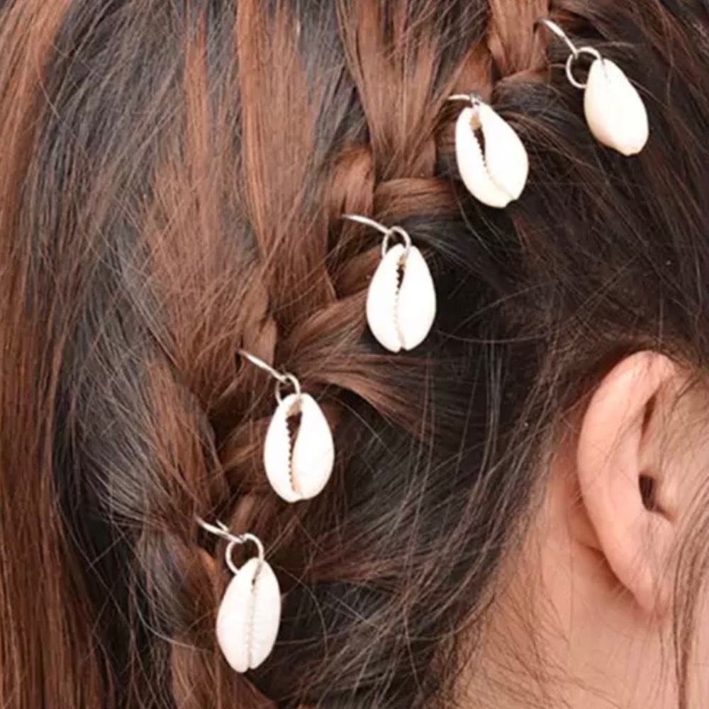 3/$30 Cowrie Shell Hair Ring Set of 5